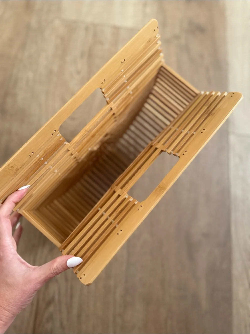 Unbranded Bamboo Arc Natural Tan Satchel